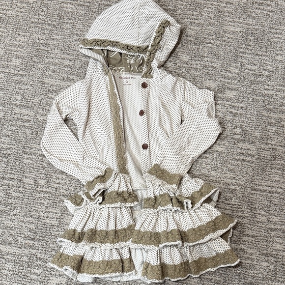 Mustard Pie Other - Polka Dot Hooded Peplum with Ruffles
